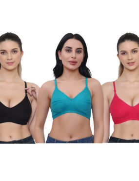 Full Coverage Molded Cup Bra Combo for Women and Girls Pack of 3