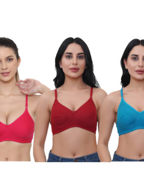 Full Coverage Molded Cup Bra Combo for Women and Girls Pack of 3